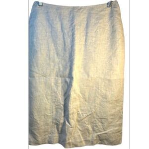 HOBBS MARILYN ANSELM LADIES pencil SKIRT 12 baby blue linen Aline capsule career